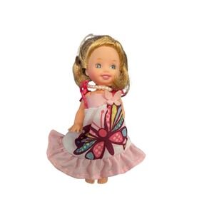 SIMBA TOYS Mini Baby‎ Doll Blonde Hair Butterfly Dress Pearl Necklace